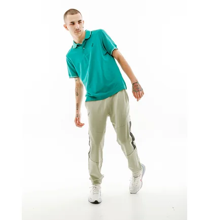 Поло чоловіче AUSTRALIAN Two-Stripes Polo Tech Pique R-Fit Turquoise LSUPO0006-913A