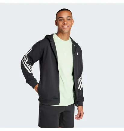 Толстовка мужская Adidas Future Icons 3-Stripes Full Zip Hoodie Black IR9159