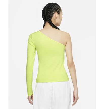 Лонгслів жіночий Nike Womens Asymmetrical Long-Sleeve Top Yellow CZ8188-736