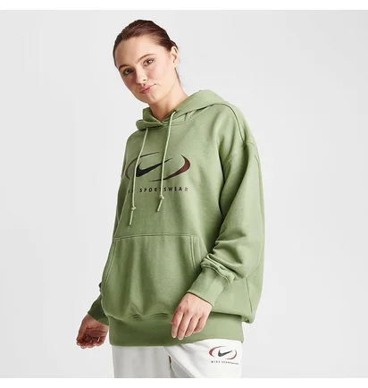 Худі жіноче Nike Ns Flc Os Po Hd Swsh Green FN7698-386