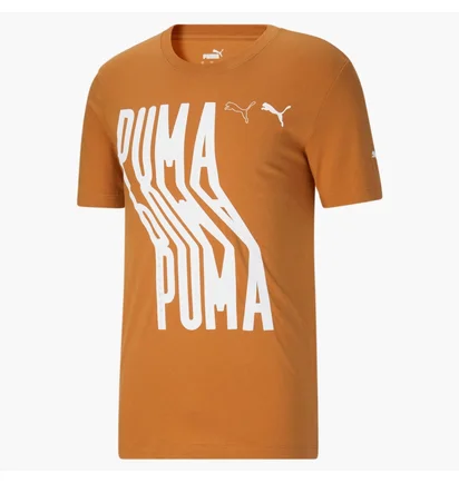 Футболка мужская Puma Wavy Baby Logo Tee Orange 674614-91