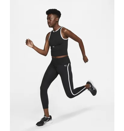 Майка женская Nike Air Dri-Fit WomenS 1/2-Zip Running Tank Top Black FB7624-010