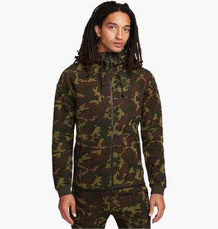 Женская толстовка Nike Sportswear Tech Fleece Og Windrunner Camo/Green FN3929-355