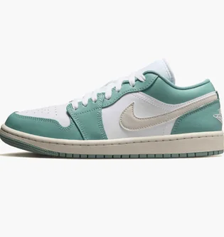 Кроссовки женские Air Jordan 1 Low Turquoise/White DC0774-138