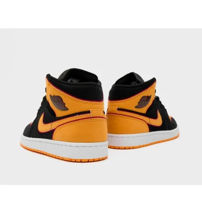 Кросівки чоловічі Air Jordan Air 1 Mid Black/Orange FJ4923-008