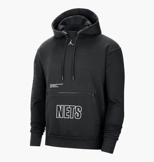 Худи мужское Air Jordan Brooklyn Nets Courtside Statement Edition MenS Nba Fleece Pullover Hoodie Black DR6997-010