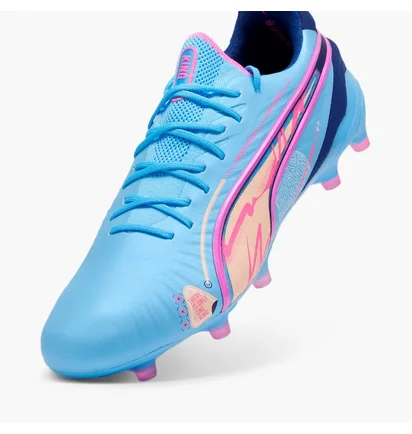 Бутсы унисекс Puma King Ultimate Volume Up Fg/Ag Light Blue 108069-01