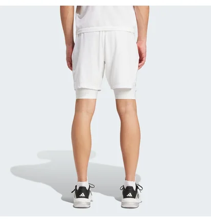 Шорты мужские Adidas Tennis Pro Aeroready Shorts And Inner Shorts White IS8097