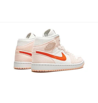 Кроссовки женские Air Jordan Wmns 1 Mid Se White/Pink DA8009-108