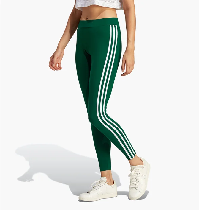 Леггинсы женские Adidas Adicolor Classics 3-Stripes Leggings Green Ib7385