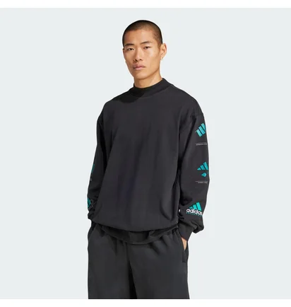 Свитшот мужской Adidas Equipment Long Sleeve Graphic Black JN4849