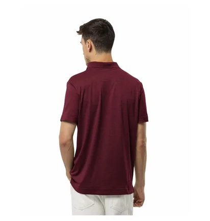 Поло чоловіче Jack Wolfskin Travel Bordo 1809721-2511