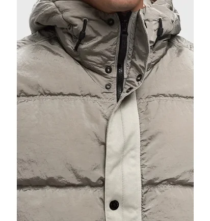 Пуховик мужской Stone Island Crinkled Econyl® Grey 811541419-V0097