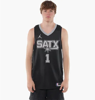 Майка мужская Air Jordan Nba Spurs Wembanyama Stm Jersey Black DO9543-014