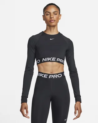 Топ женский Nike Pro 365 Dri-Fit Cropped Long-Sleeve Top Black FV5484-010
