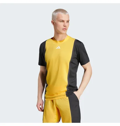 Футболка мужская Adidas Tennis Heat.Rdy Pro Freelift 3D Rib T-Shirt Yellow/Black IS8972