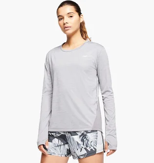 Лонгслив женский Nike Dri Fit Miler Grey AJ8128-056