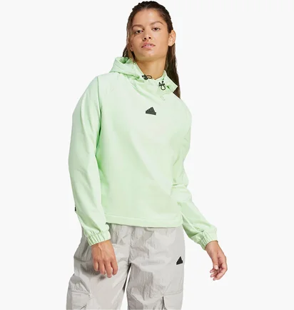 Худи женское Adidas City Escape Green IS3014