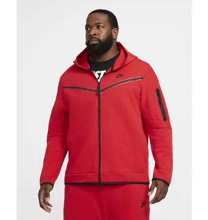 Толстовка чоловіча Nike Nsw Tech Fleece Hoodie Full-Zip Red CU4489-657