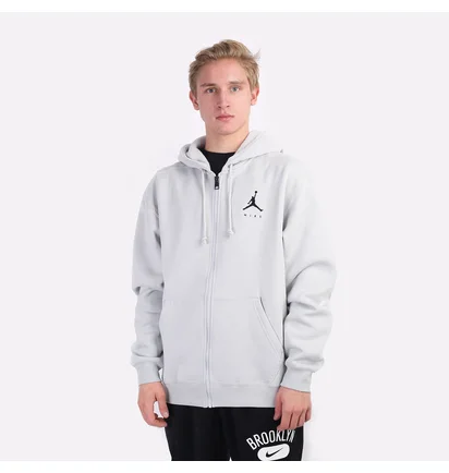 Толстовка чоловіча Air Jordan Jumpman Fleece Full-Zip Grey DC9606-097
