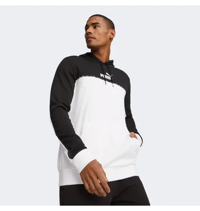 Худи мужское Puma Ess Block X Tape Hoodie White 675173-01