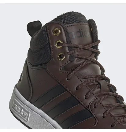 Кросівки чоловічі Adidas Hoops 3.0 Mid Lifestyle Basketball Classic Fur Lining Winterized Shoes Brown GZ6680