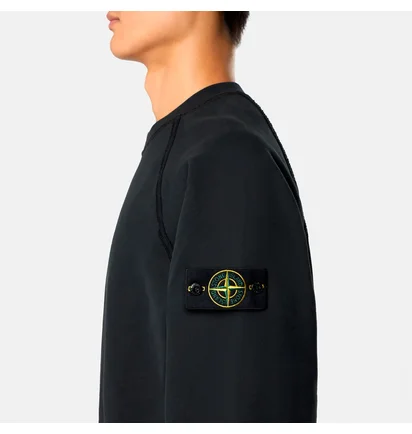 Свитшот мужской Stone Island Brushed Organic Cotton Fleece Black K2S156100022S0A20-V0029