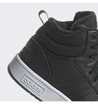 Кросівки чоловічі Adidas Hoops 3.0 Mid Lifestyle Basketball Classic Fur Lining Winterized Shoes Black GZ6679