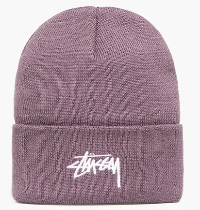 Шапка унисекс Stussy Stock Cuff Beanie Egg Plant Violet 1321020-EGGP