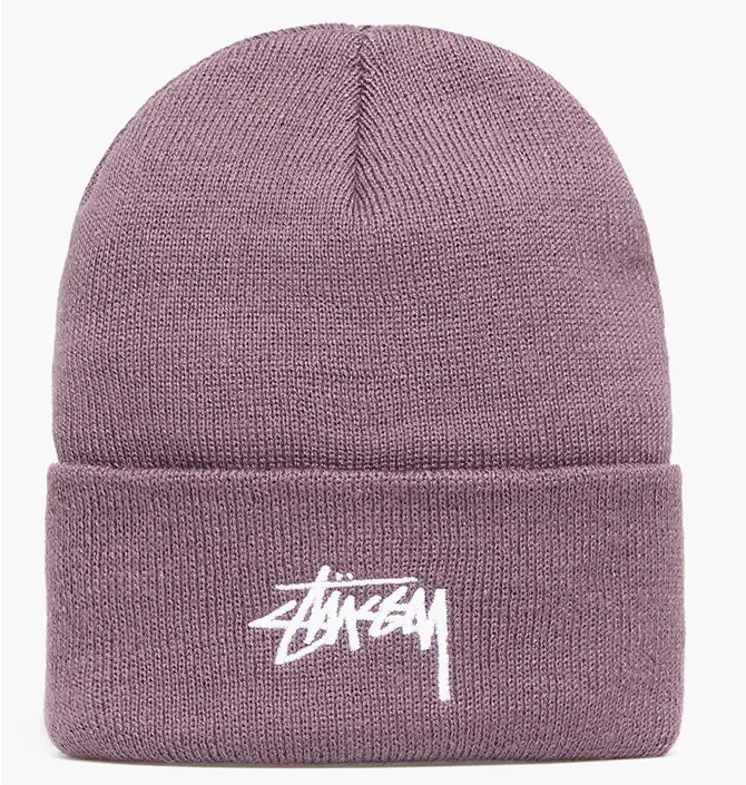 Шапка унисекс Stussy Stock Cuff Beanie Egg Plant Violet 1321020-EGGP