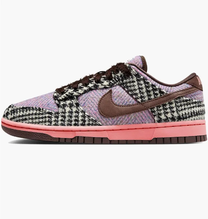 Кроссовки женские Nike Dunk Low X Harris Tweed Violet/Brown HQ5036-902