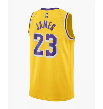 Майка унисекс Nike Lebron James Lakers Icon Edition Nba Swingman Jersey Yellow AA7099-741