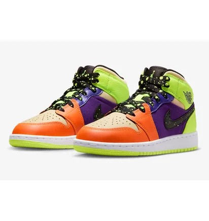 Кросівки дитячі Air Jordan 1 Mid Volt/Vivid Multi FD8795-700