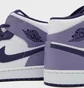 Кроссовки детские Air Jordan Air 1 Mid White/Violet DQ8423-515
