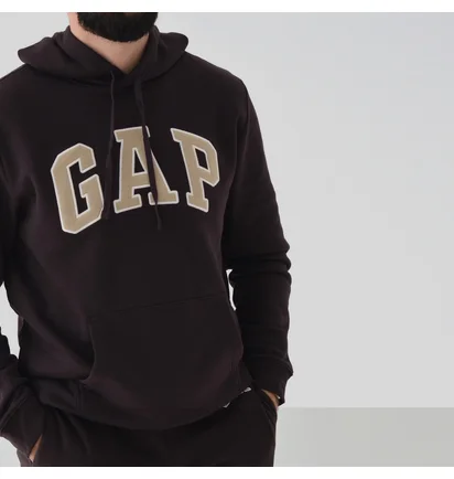 Худі чоловіче Gap Logo Hoodie Tiktok Brown 546844341