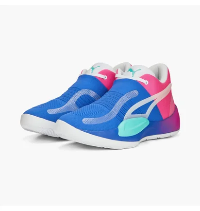 Кроссовки унисекс Puma Rise Nitro Fadeaway Basketball Shoes Blue/Pink 378278-01