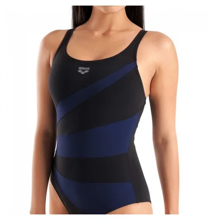 Купальник женский Arena Isabella Swimsuit Wing Back C Black/Blue 010814-570
