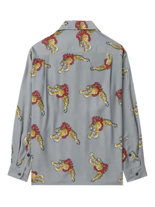 Рубашка унисекс wacko maria Hawaiian Grey 24FW-WMS-HI03