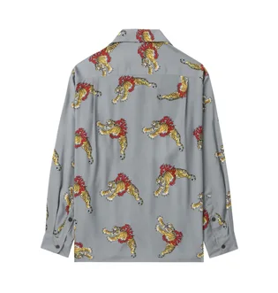 Рубашка унисекс wacko maria Hawaiian Grey 24FW-WMS-HI03