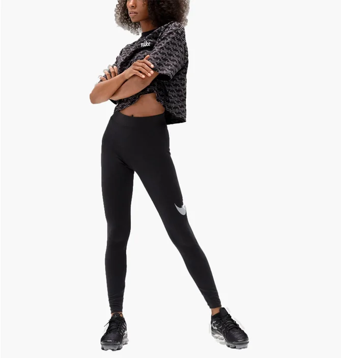 Леггинсы женские Nike Sportswear Swoosh Leggings Black Dr5617-010