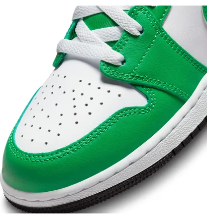 Кроссовки детские Air Jordan 1 Low Lucky Green/White DQ8423-301