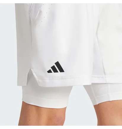 Шорты мужские Adidas Tennis Pro Aeroready Shorts And Inner Shorts White IS8097