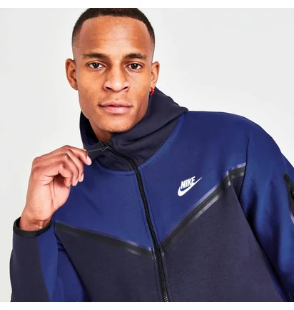 Толстовка чоловіча Nike Sportswear Tech Fleece Taped Full-Zip Hoodie Blue Dv0537-455
