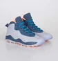 Кросівки дитячі Air Jordan 10 Retro Gs White/Blue 310806-026
