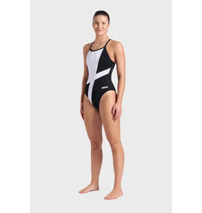 Купальник женский Arena Diamond Swimsuit Lightdrop Bac 42 Black/White 007757-510