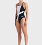 Купальник женский Arena Diamond Swimsuit Lightdrop Bac 42 Black/White 007757-510