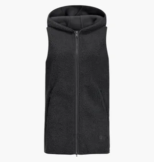 Жилетка жіноча Jack Wolfskin High Curl Long Vest Black 1711321-6000