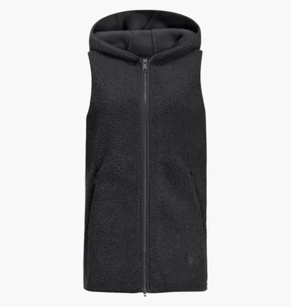 Жилетка жіноча Jack Wolfskin High Curl Long Vest Black 1711321-6000