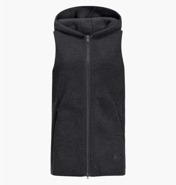 Жилетка жіноча Jack Wolfskin High Curl Long Vest Black 1711321-6000