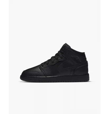 Кроссовки детские Air Jordan 1 Mid Black 554725-091